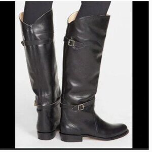 Frye Dorado Tall Leather Riding Boots, Women's Size 11, Black